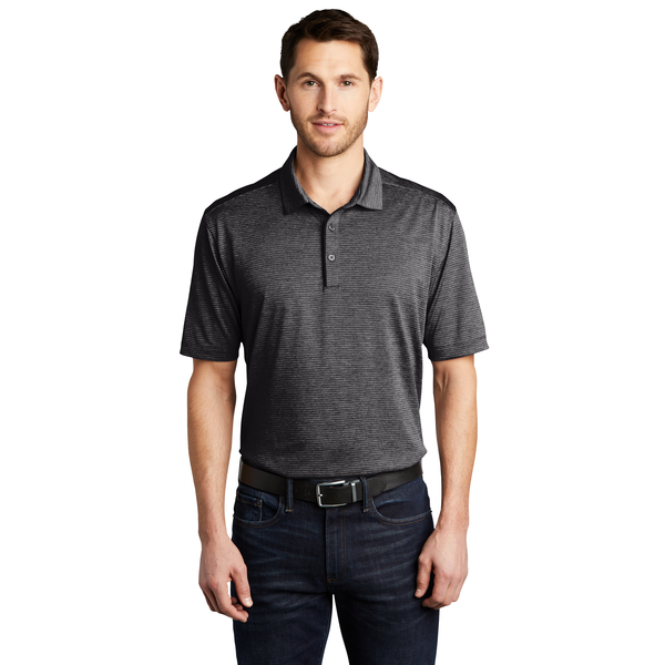 Port Authority® Shadow Stripe Polyester Men's Polo