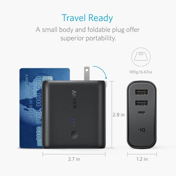 Anker® PowerCore Fusion Charger, 5000mAh