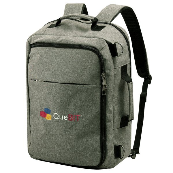 Fusion Heathered Polyester Convertible Backpack & Briefcase