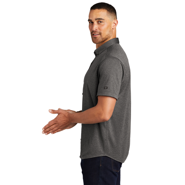 OGIO® Gravitate Poly Full Button Men's Polo