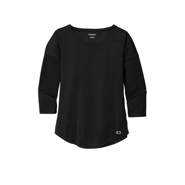 OGIO® Gravitate Poly Scoop Ladies' 3/4 Sleeve Top