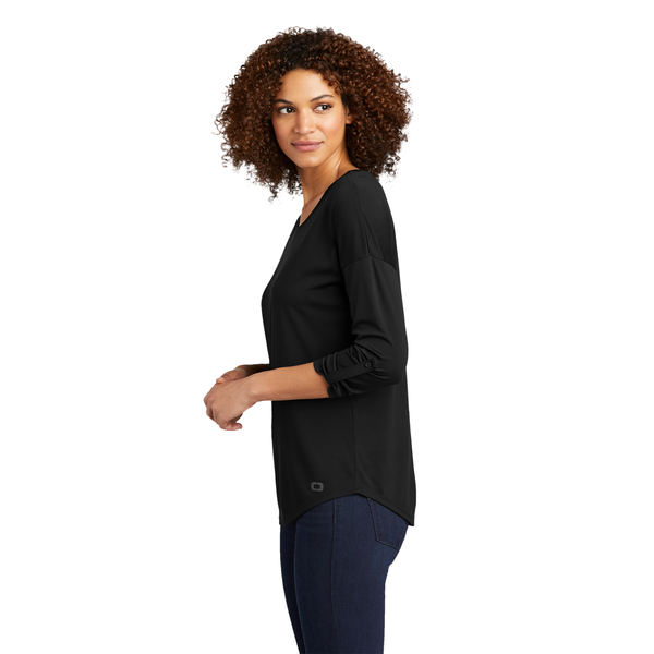 OGIO® Gravitate Poly Scoop Ladies' 3/4 Sleeve Top