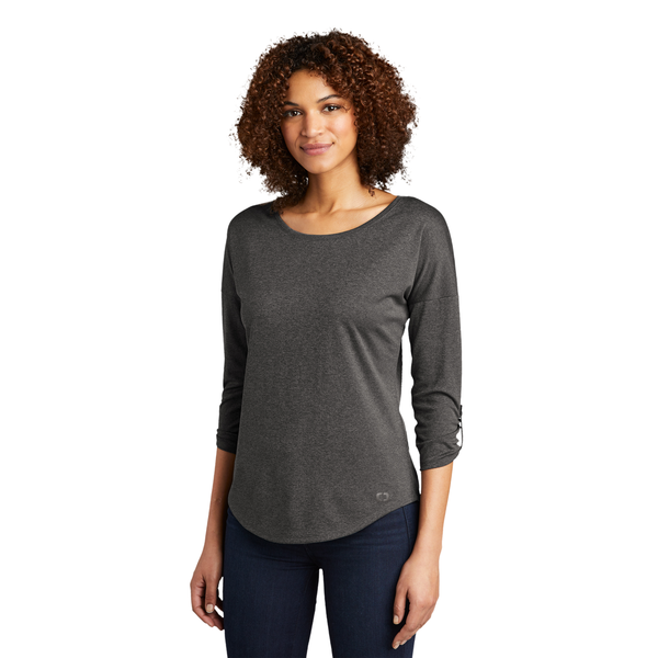 OGIO® Gravitate Poly Scoop Ladies' 3/4 Sleeve Top