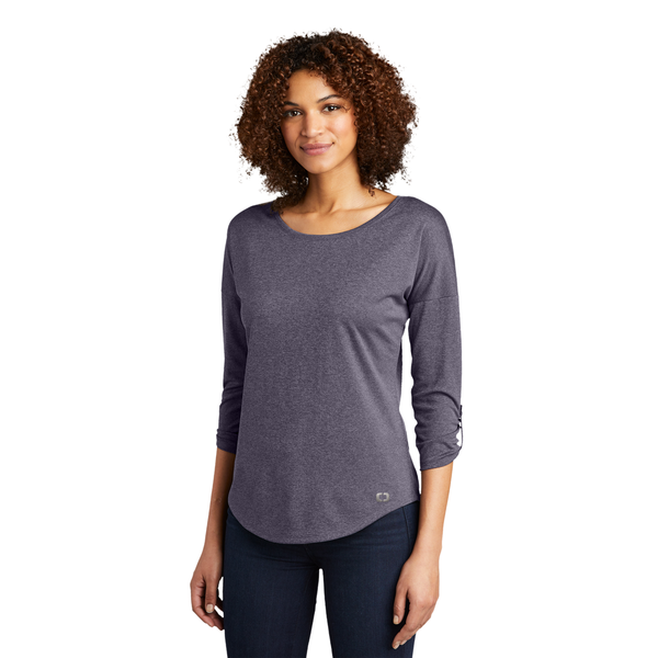 OGIO® Gravitate Poly Scoop Ladies' 3/4 Sleeve Top
