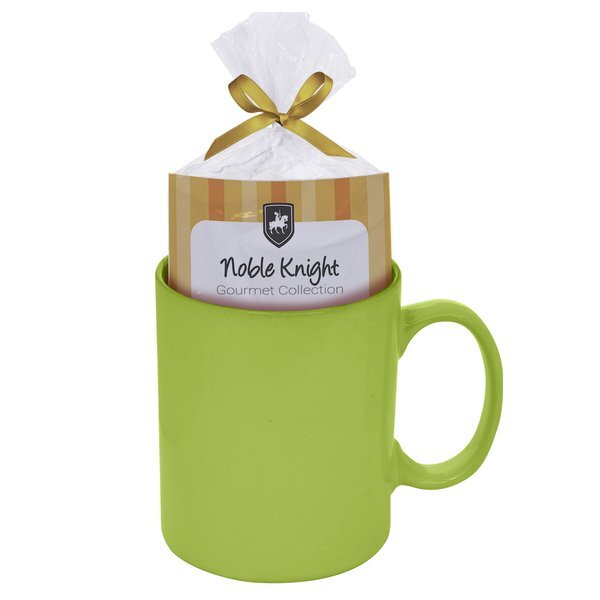 Colored Stoneware Mug w/ Cake Mix Gift Set, 11 oz.