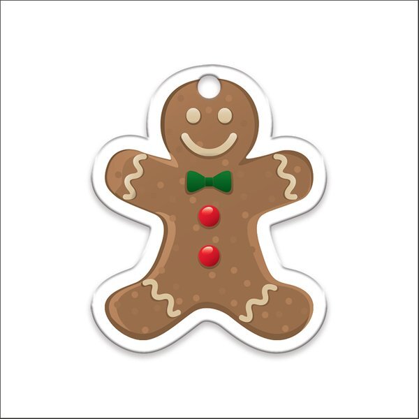 Gingerbread Man Plastic Holiday Ornament