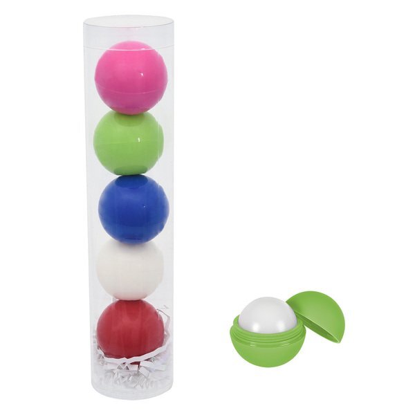 Lip Moisturizer Ball Tube Gift Set, 5 Pack