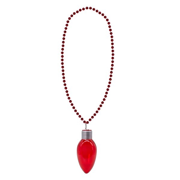 Jumbo Christmas Bulb LED Beaded Necklace