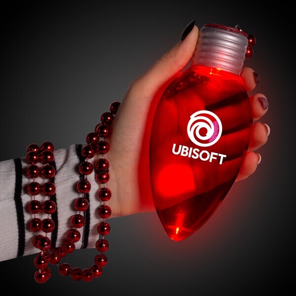 Jumbo Christmas Bulb LED Beaded Necklace