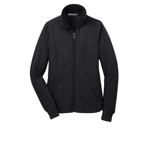 Port Authority® Slub Fleece Full Zip Ladies' Jacket