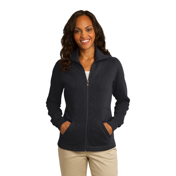 Port Authority® Slub Fleece Full Zip Ladies' Jacket