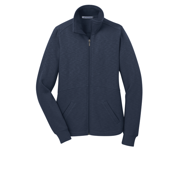 Port Authority® Slub Fleece Full Zip Ladies' Jacket