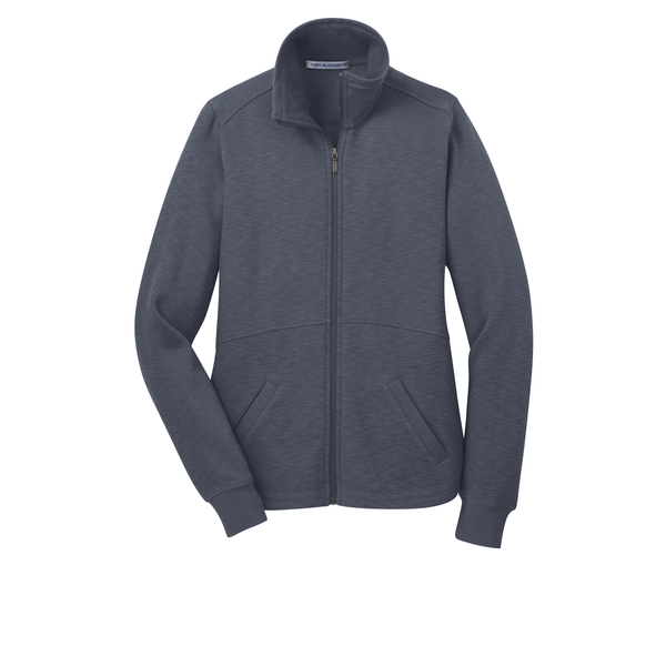 Port Authority® Slub Fleece Full Zip Ladies' Jacket