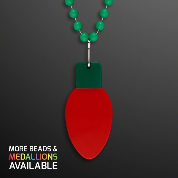 Christmas Bulb Beaded Necklace