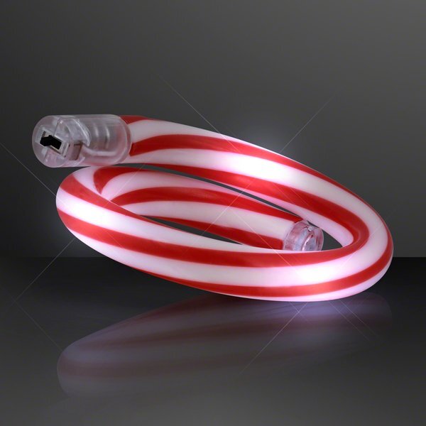 Candy Cane Light Up LED Tube Bracelet