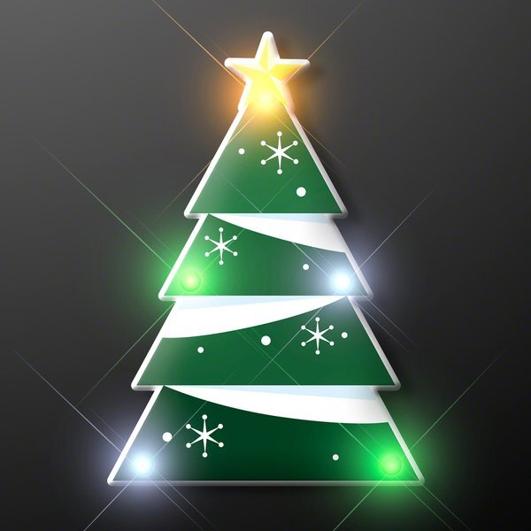 Christmas Tree Flashing LED Lapel Pin