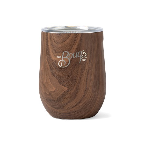 Corkcicle® Stemless Wood Look Wine Cup Gift Set