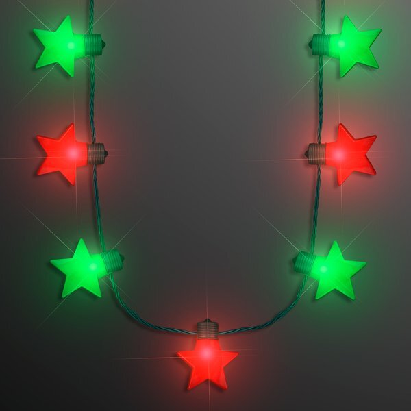 Christmas Stars Light Up LED Necklace