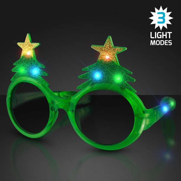 Christmas Tree Light Up LED Sunglasses