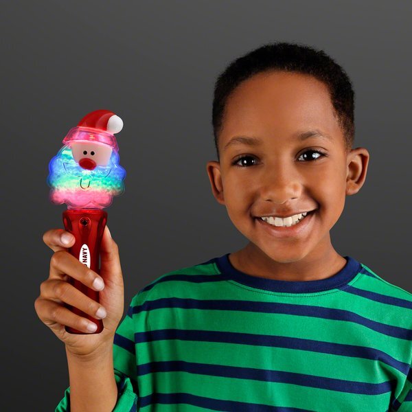 Santa Claus Spinning LED Light Wand