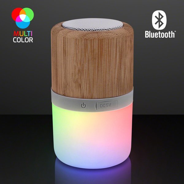 Wood Tone Color Changing LED Wireless Speaker