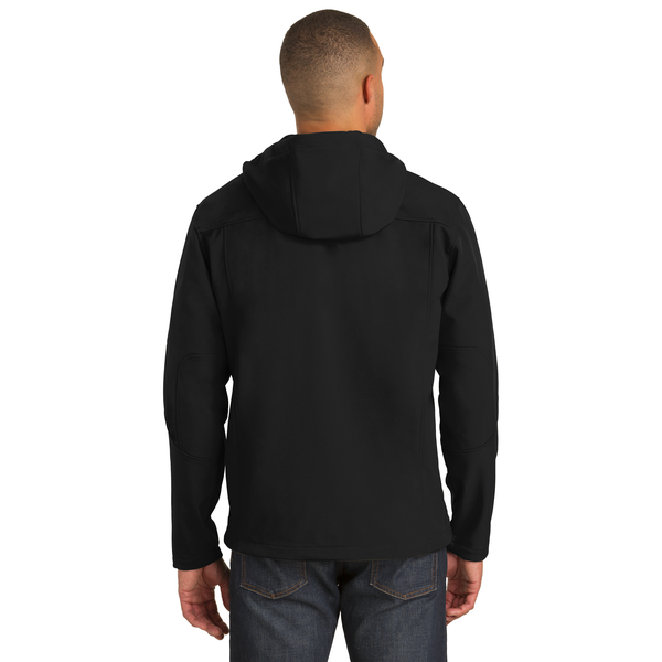 Port Authority® Textured Hooded Soft Shell Men's Jacket