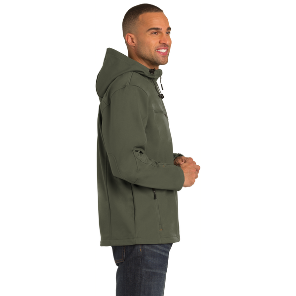 Port Authority® Textured Hooded Soft Shell Men's Jacket