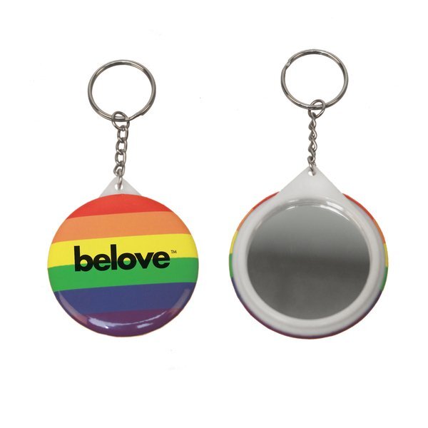 Rainbow Mirror Key Chain