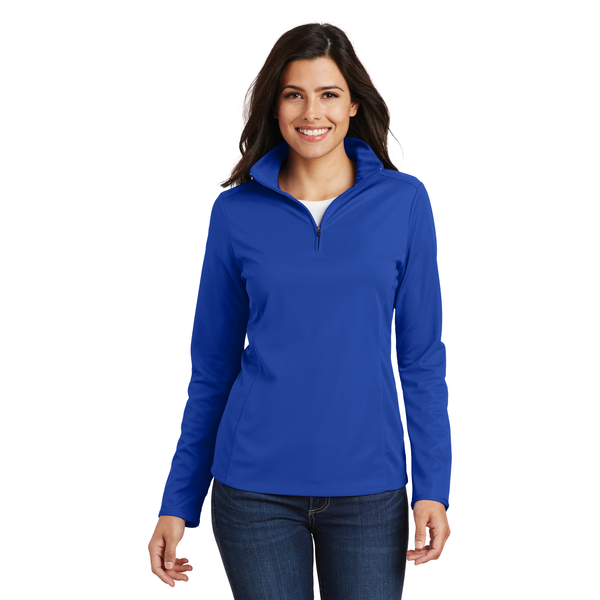 Port Authority® Pinpoint Mesh Ladies' 1/2 Zip