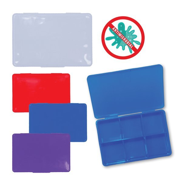 MicroHalt Six Section Pill Box, Full Color Imprint