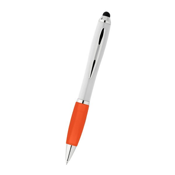 Twist Action Stylus Grip Pen w/Antimicrobial Additive