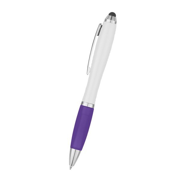 Twist Action Stylus Grip Pen w/Antimicrobial Additive