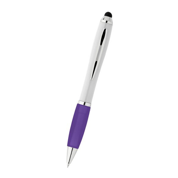 Twist Action Stylus Grip Pen w/Antimicrobial Additive