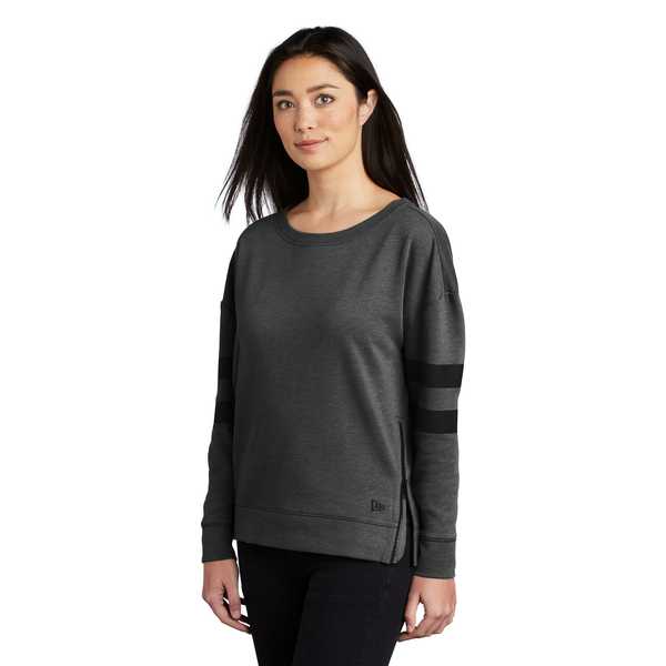 New Era® Tri-Blend Fleece Varsity Ladies' Crew