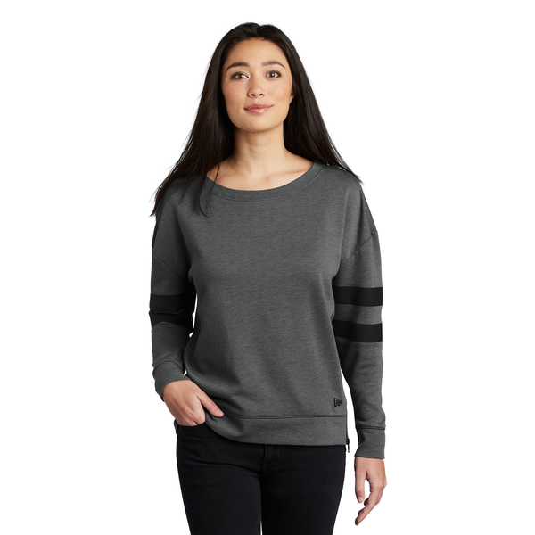 New Era® Tri-Blend Fleece Varsity Ladies' Crew