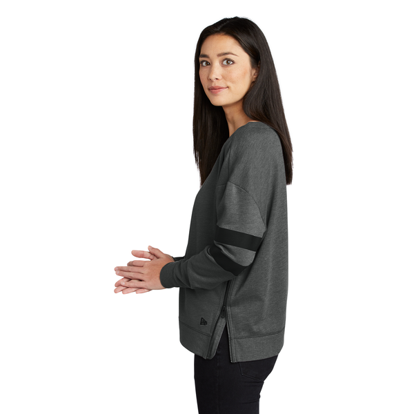 New Era® Tri-Blend Fleece Varsity Ladies' Crew