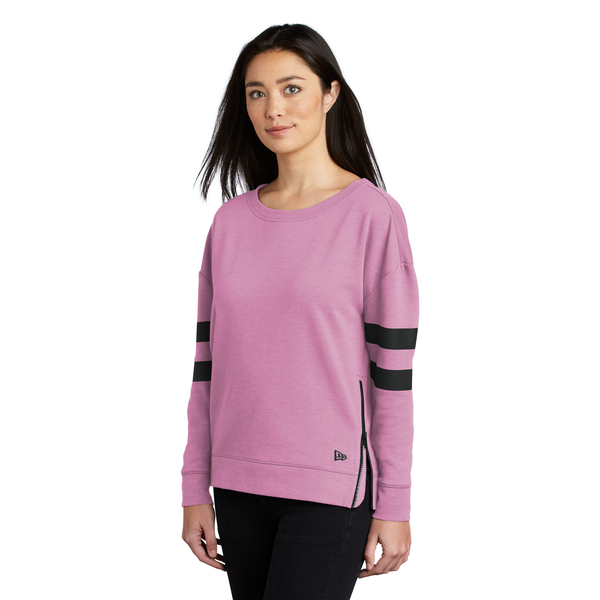 New Era® Tri-Blend Fleece Varsity Ladies' Crew