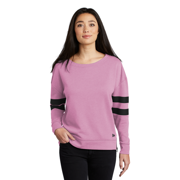New Era® Tri-Blend Fleece Varsity Ladies' Crew
