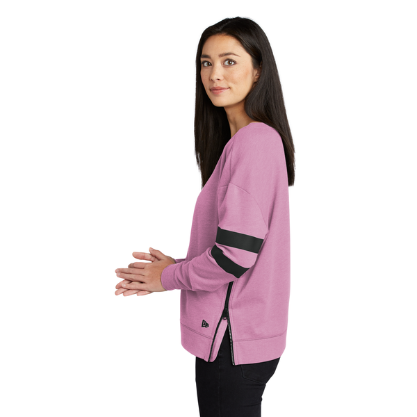 New Era® Tri-Blend Fleece Varsity Ladies' Crew