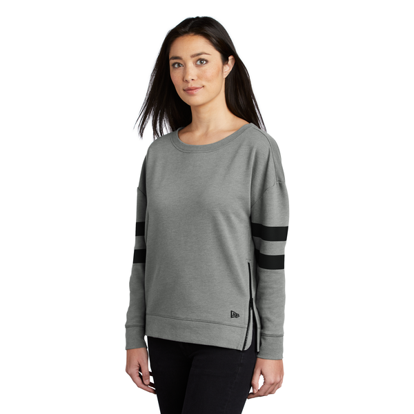 New Era® Tri-Blend Fleece Varsity Ladies' Crew