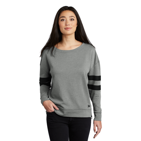 New Era® Tri-Blend Fleece Varsity Ladies' Crew