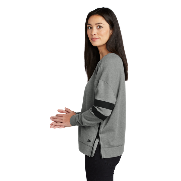 New Era® Tri-Blend Fleece Varsity Ladies' Crew