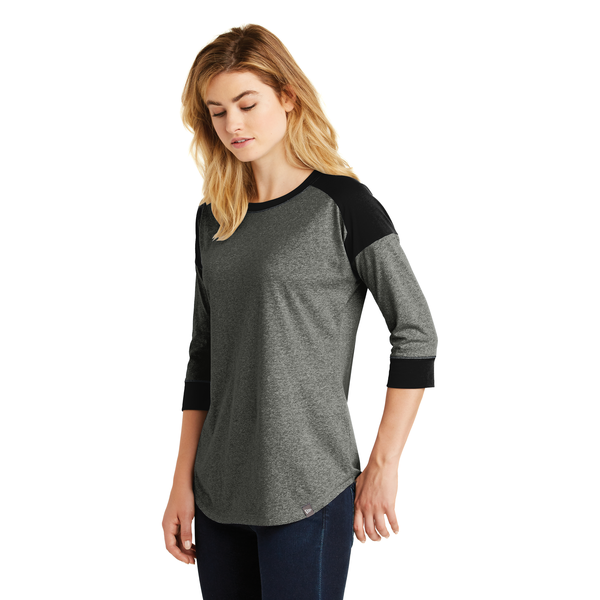 New Era® Heritage Blend 3/4 Sleeve Baseball Raglan Ladies' Tee