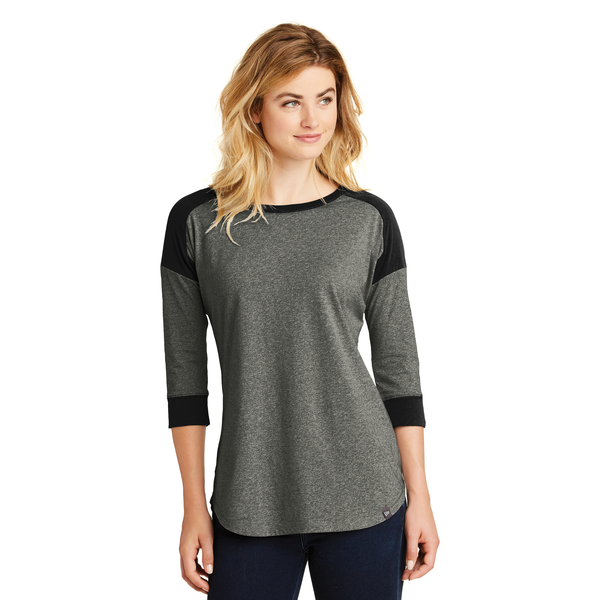 New Era® Heritage Blend 3/4 Sleeve Baseball Raglan Ladies' Tee
