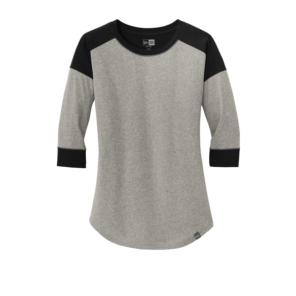 New Era® Heritage Blend 3/4 Sleeve Baseball Raglan Ladies' Tee