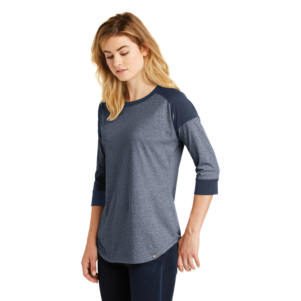New Era® Heritage Blend 3/4 Sleeve Baseball Raglan Ladies' Tee