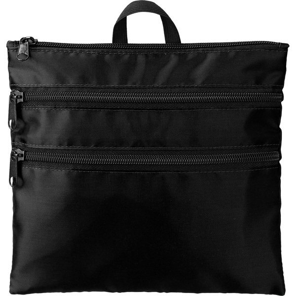 Carry All 3 Section Polyester Travel Pouch