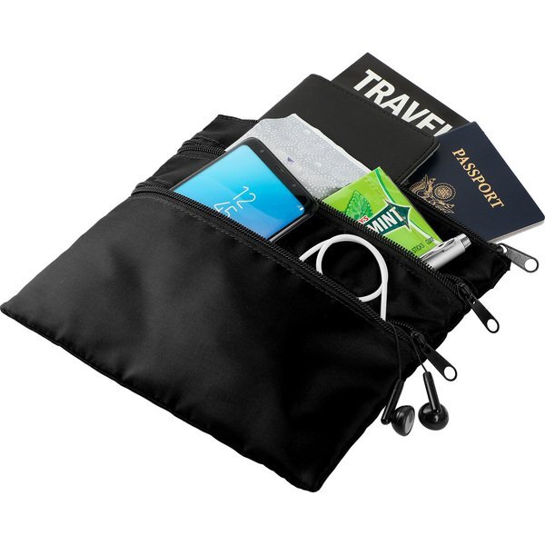 Carry All 3 Section Polyester Travel Pouch