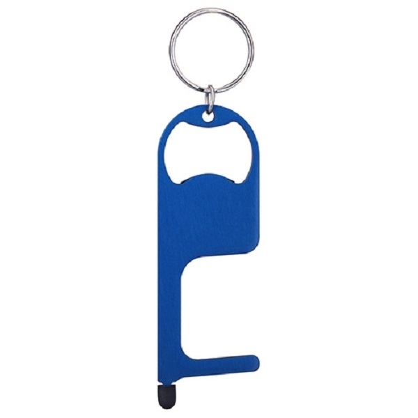 No-Touch Stainless Steel Door Opener Multi-Tool Key Chain