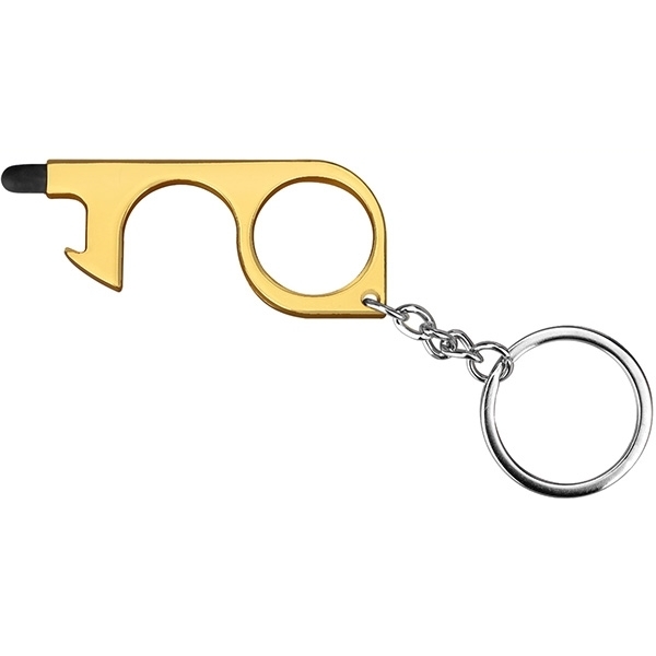 No-Touch Zinc Alloy Door Opener Multi-Tool Key Chain
